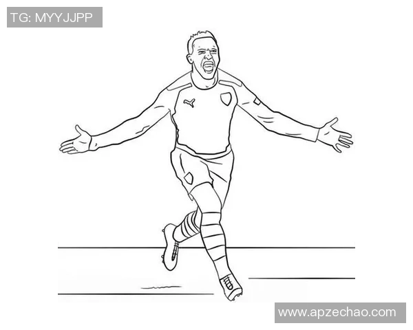 活力四射的足球明星卡通画：球场上的英雄与他们的炫酷动作